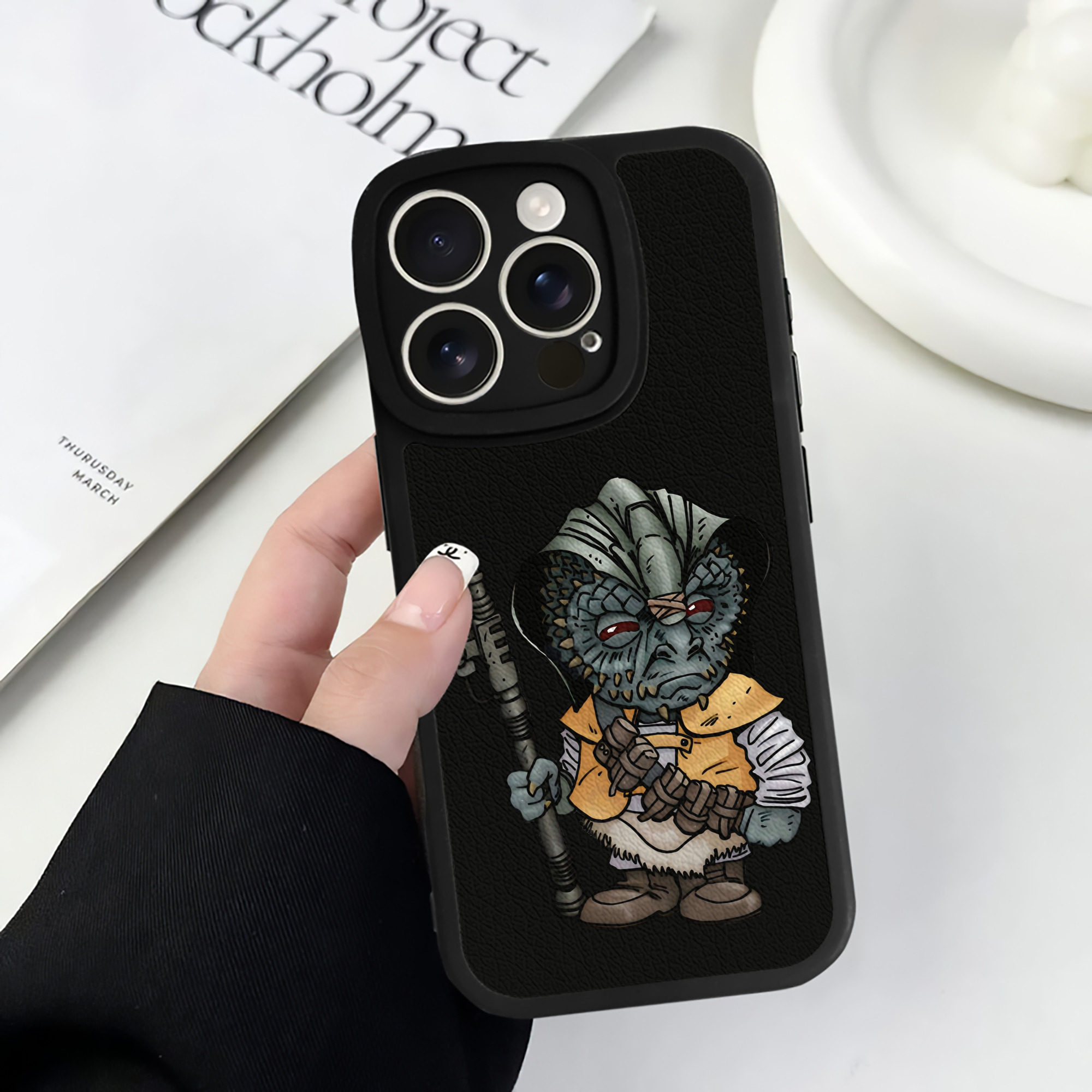 （画像用） スター・ウォーズ Star Wars 【iPhone 16シリーズ対応】シリコンスマホケース（レザー調） 材質：シリコン